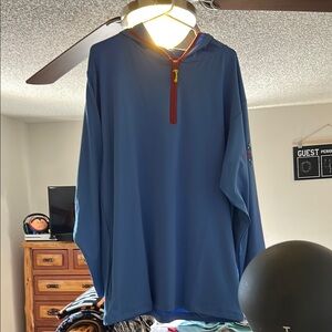 Blue Hooded Sweatshirt